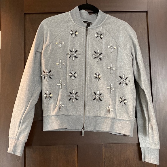 Banana Republic Tops - Banana republic zip up beaded sweatshirt